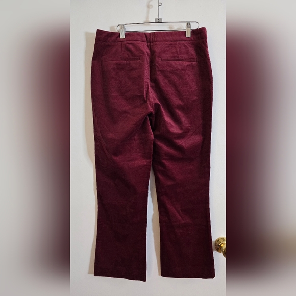 Joie Marcena Cropped Corduroy Pants in blackberry. - Picture 3 of 10